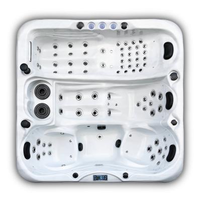 China Deluxe Big Size Square Acrylic Bath Tub Whirlpool For Jacuzzi for sale