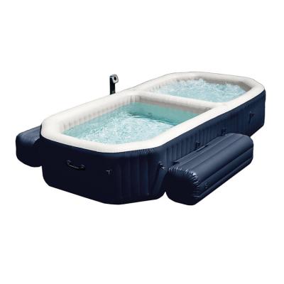 China 4-6 Person Inflatable Spa Hot Tub Adjustable Temperature Inflatable Spa Bathtub for sale