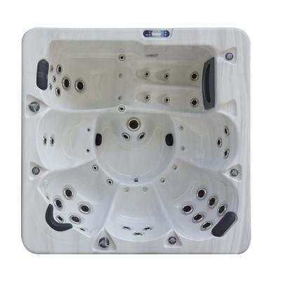 China 6 People Leisure Spa Hot Tub Outdoor Spa With Underwater Led Light for sale