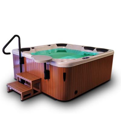 China 6 Person Acrylic Freestanding Massage Hot Tub Outdoor Whirlpool Spa Bathtub With 3 Seats & 3 Loungers for sale
