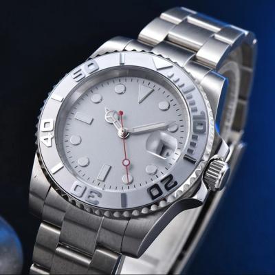 China Waterproof Automatic Mechanical Watch Stainless Steel Metal Watch Band Diary Dual Display Business Watch for sale