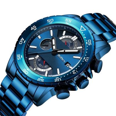 China BIDEN New Fashion Mens Watches with Stainless Steel Top Brand Luxury Sports Chronograph Quartz Watch Men Relogio Masculino for sale