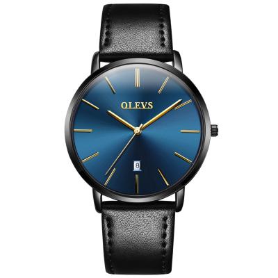 China Men's Sports Quartz Watch Day and Date Chronograph Fashion Leather Strap Boys Watch for sale