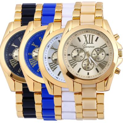 China Gold Geneva Watch Ladies Cheap Watch Bracelet Stainless Steel Ladies Watch for sale