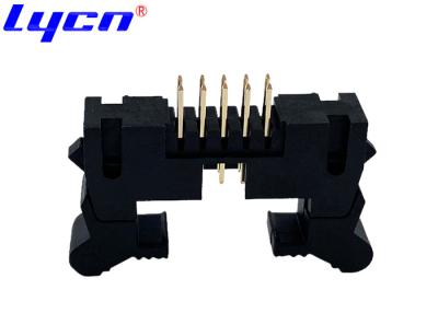 China 2.0mm Ejector Header 180° DIP 10 Pin Header Connector With Brass Gold Flash for sale