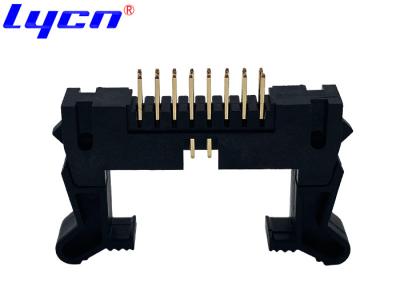 China PBT Black Ejector 2.0 Mm Pitch Header Long Latch 94V-0 AU Or Sn over Ni for sale