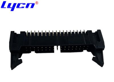 China Long Latch Black Header Connector 2.54mm UL94V-0 AU Sn Over Ni for sale
