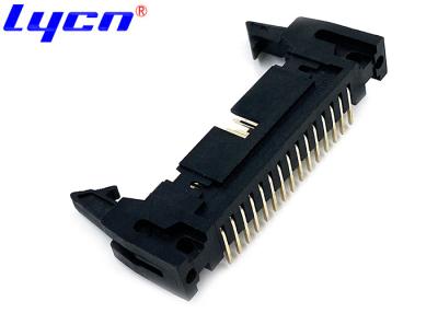 China 8P - 100P Right Angle Pin Header 2.54mm Double Row LCP Black for sale