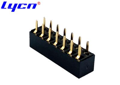 China 2×7P Pin Header Female Connector 2.54mm Gold Or Tin Over Ni H=5.0mm for sale