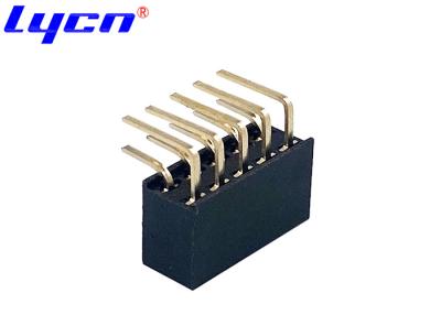 China H=7.1mm Double Row Header Connector Right Angle 90 Degree Female Header PA9T for sale