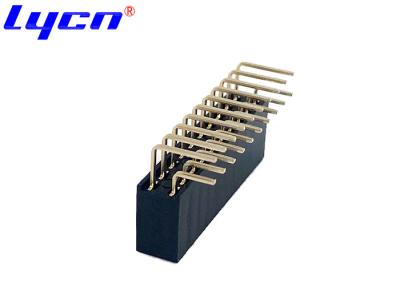 China 90 Degree Female 2.54 Mm Right Angle Header Connector Y Terminal LCP Insulation for sale