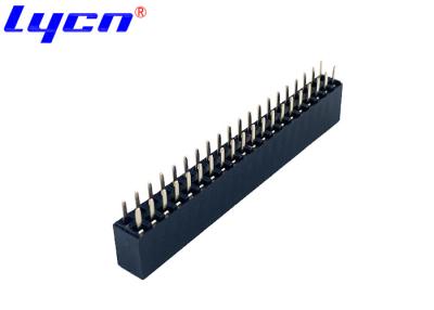 China O Type Terminal Female Header Connector 180 Degree DIP Straight Double Row for sale
