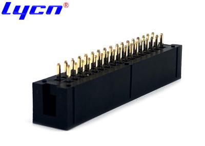 China Gerade 10 Neigung 3,0 Pin Box Headers 2.54mm Schwarzes UL94V-0 Amperes LCP zu verkaufen