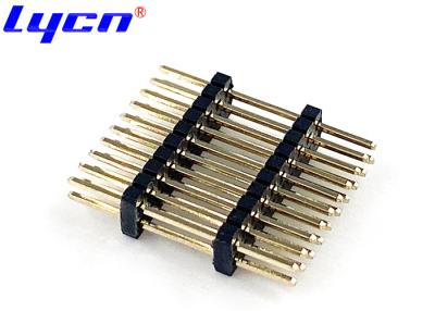 China Male 1.27 Mm Pitch Pin Header Connector DIP 180° Current Rating 1.0 AMP for sale