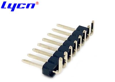 China 3.0 AMP Right Angle PCB Header Single Row 2.54 Mm Pitch Connector for sale