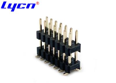 China Phosphor Bronze 2.54 Mm 14 Pin Header Connector SMT Type Dual Insulators for sale