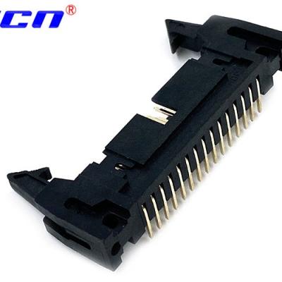 China Ejector 2.54 Mm Right Angle Header Male Connector PA9T Plastic ROHS Approved for sale