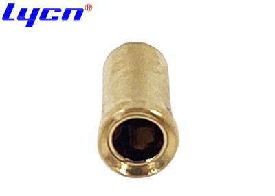China Screw Machine Terminal Gold Plated Connector Pins Copper 3.0mm Receptacles for sale