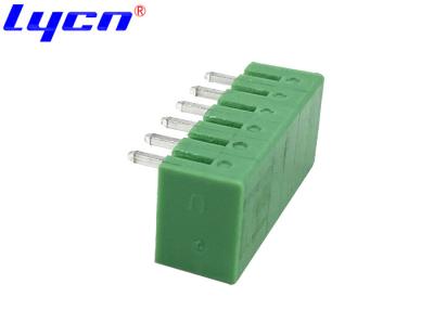 China 3.5 Mm Pitch 90 Degree Terminal Block Single Row PA66 Pluggable Right Angle Type for sale