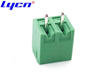 China Pluggable Male PCB Terminal Block 3.81 mm Pitch 1*2P Straight Green for sale