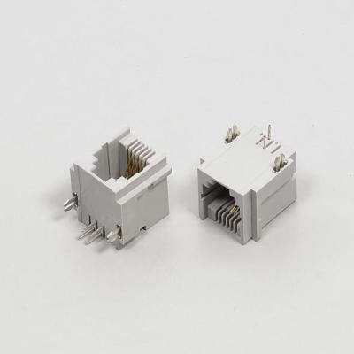 China Single Female Ethernet Electronic Connectors , Phosphor Bronze Internet Cable Connector for sale