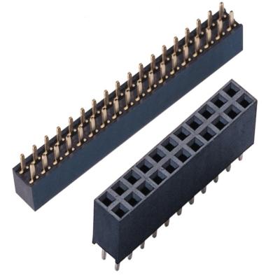 China Female Header Electrical Connectors Double Row 2.54mm Pitch Current Rating 3.0AMP à venda