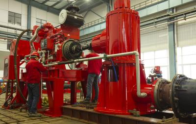 China UL vermeld 2000 GPM Verticale Turbine Pomp van het Brandbestrijdingswater met Gedreven Dieselmotor/Elektrische Motor Te koop