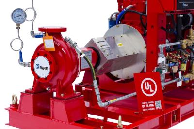 China Electric Motor End Suction Fire Pump , Fire Fighting Pump Water Pump 300GPM 86PSI for sale