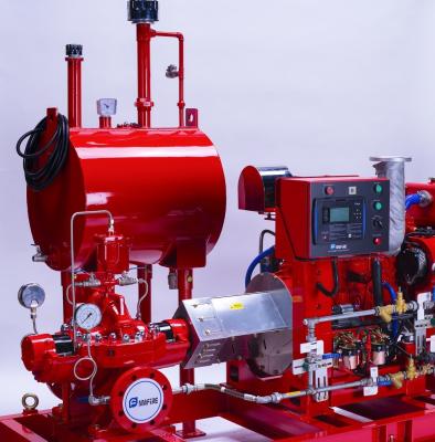 Chine Pompe à incendie rouge centrifuge de moteur diesel de la pompe solides solubles de cas fendu horizontal pour le système UL FM NFPA20 de lutte contre l'incendie à vendre