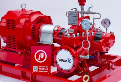 Chine L'UL actionnée par moteur électrique Fm de pompe à incendie de cas puissant de fente a approuvé 2000 gal/mn 220 livres par pouce carré à vendre