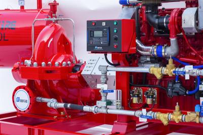 중국 NM 화재는 소방력을 위한 경우 디젤 엔진 주도 화재 펌프 세트 수평식을 분리했습니다 판매용