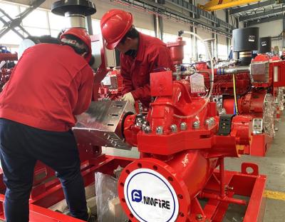 Китай Водяная помпа стандарта НФПА 20 противопожарная, пожарный насос случая разделения водителя электрического двигателя горизонтальный продается