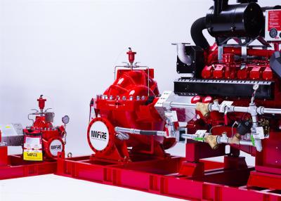 China 150PSI Diesel Engine Driven Fire Pump , Split Case Fire Pump Ductile Cast Iron Materials for sale