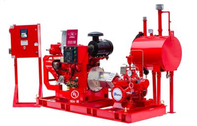China 1000GPM Diesel Engine UL FM Approved Fire Pumps With Fuel Tank for sale