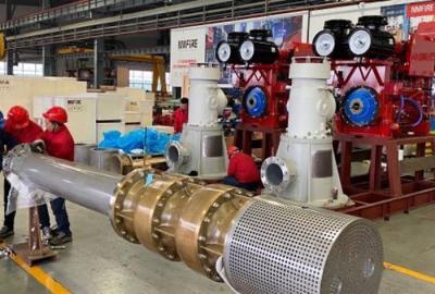 China UL listete vertikale Turbinen-Pumpe 3000 GPM @ 182 P-/inFeuerlöschpumpe mit Dieselmotor auf zu verkaufen