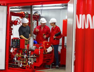 China Estándar montado resbalón de la bomba de fuego de 1000GPM@185PSI NFPA20 para las estaciones de petróleo en venta