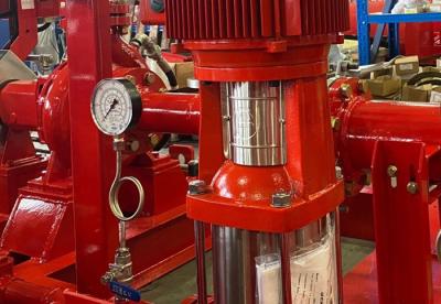 Китай Промышленным пожарный насос установленный скидом с горизонтальным пожарным насосом случая разделения устанавливает 324 фута продается