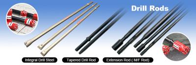 China 11 Degree Tapered Rock Drill Rods , Tungsten Carbide Rod In Underground Mining Industry for sale