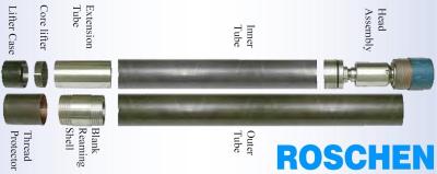 China T6 Series Double Tube Core Barrel For Exploration Core Drilling , T6-101 T6-116 for sale