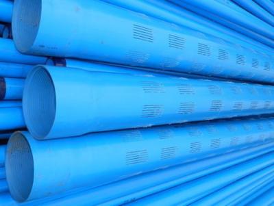 China Water Well Casing PVC U Wall Pipe / Water Filter Screen Pipe System Specification for sale