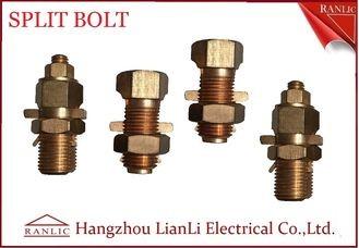 China Yellow High Strength Split Bolt Connectors Bond Wires Brass Electrical Wiring Accessories for sale