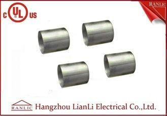 China Zinc Plated Electrical Rigid Conduit Fittings Coupling Socket , Electro Galvanized Inside Thread for sale