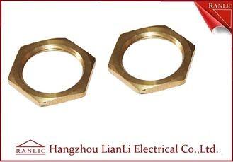 China Brass 20mm 25mm Hexagon Locknut Self Color CNC Machine Processing Female Thread for sale