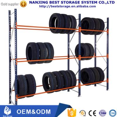 China Very low cost top quality steel Q235 size as you required light duty /medium duty/ heavy duty tire rack / tyre rack for sale