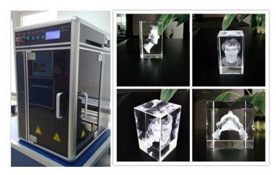 중국 800W 3D 유리제 수정같은 레이저 조각 기계, 이하 지상 조각 장비 판매용