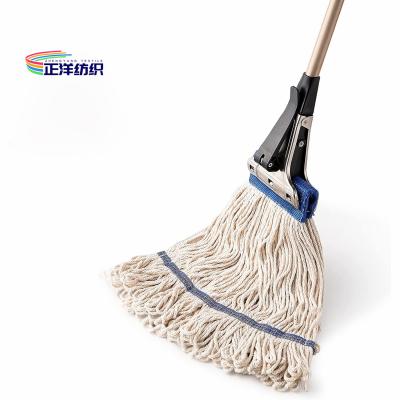 China Telescopic Cotton Cleaning Mop 107-178cm Length Aluminum 4PLY Cotton Yarn Mop for sale
