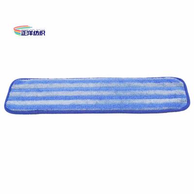 中国 5つはX18」Microfiberのぬれたモップ青い縞の床のクリーニングのモップの頭部にパッドを入れる 販売のため