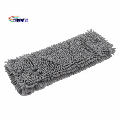 China 18 Inch Dust Cleaning Mop Grey Chenille Heavy Duty Mop Head for sale