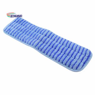 China 18 Inch Microfiber Dry Mop Blue PP Scrubbing Fiber High Performance Mop Head for sale