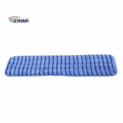 China Fregona PP azules de la limpieza en seco de 20 pulgadas que friega la cabeza plana de la fregona de la fibra en venta